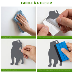 Stickers Muraux décoration adhésifs Chat et papillons