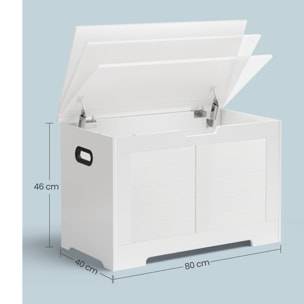 Panca Contenitore Oslo in Legno Bianco con Maniglie
