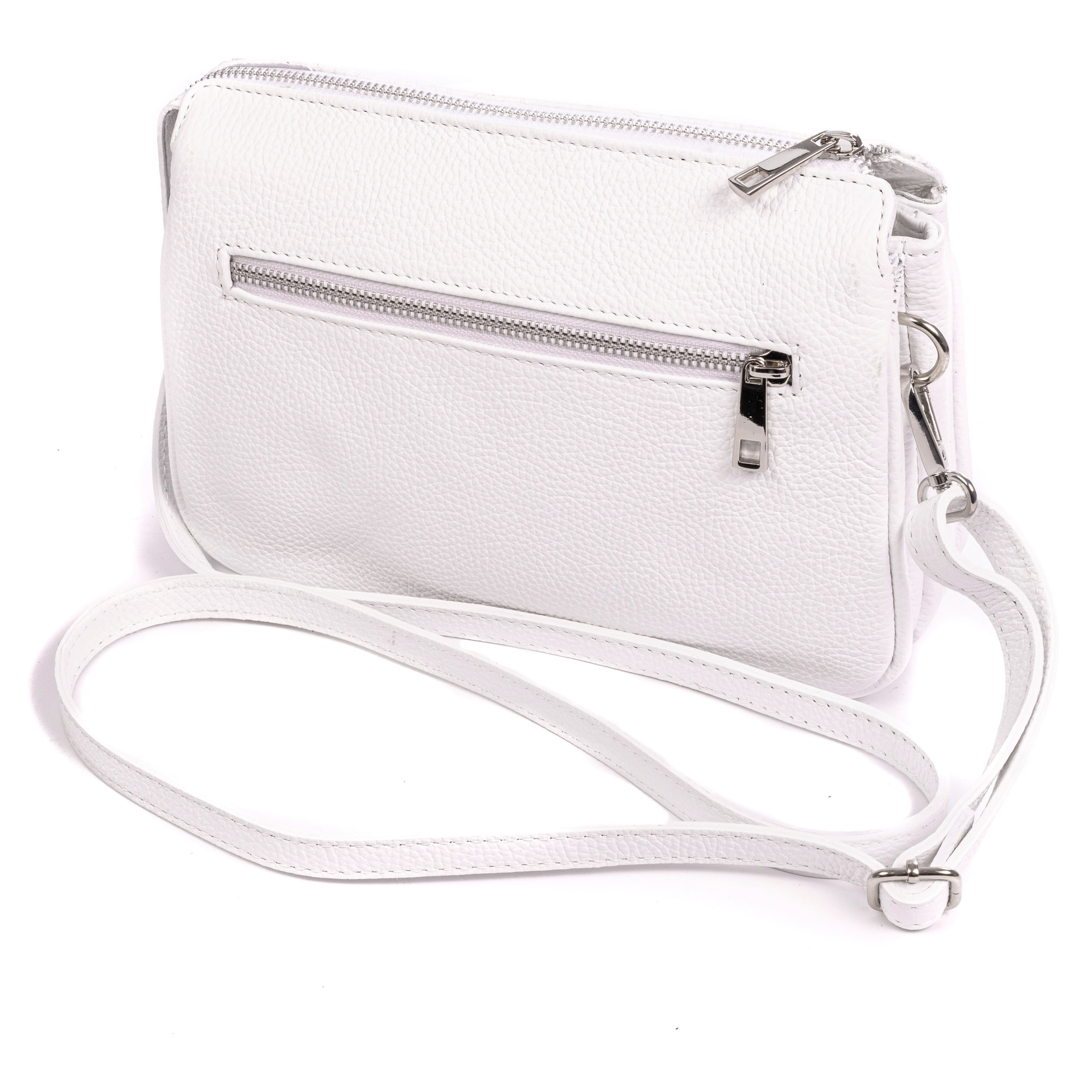 Arzergrande borsa a tracolla in pelle autentica dollaro con parte frontale in rilievo coccodrillo