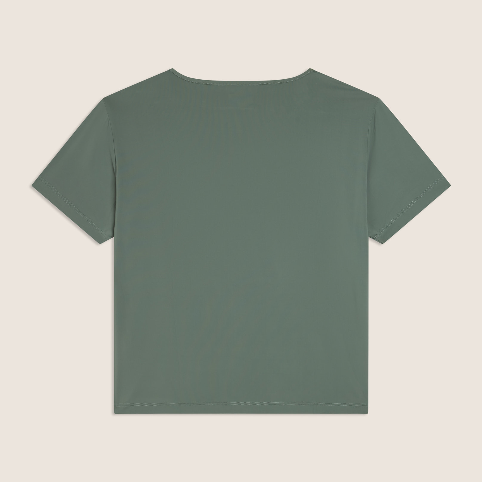 T-shirt cropped ampia in jersey tecnico con stampa “Mood Up”