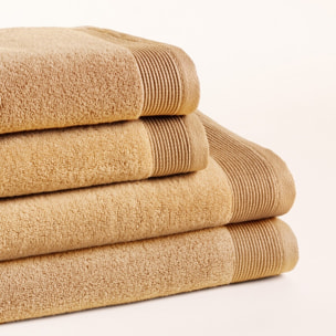 Lot de 4 serviettes Harmony Moutarde - Zero Twist - 600 grammes