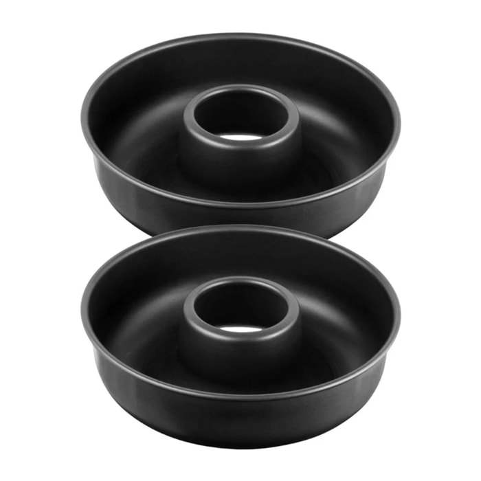Lot de 2 moules à gâteaux 28/28 cm en acier Black metallic Black mettallic Zenker  Black mettallic
