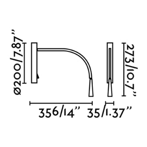 FLIN Lampe applique lecteur blanc