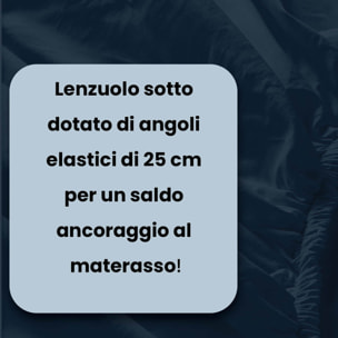 LENZUOLO SOTTO CON ANGOLI MAX COLOR, 100% COTONE MADE IN ITALY - SINGOLO