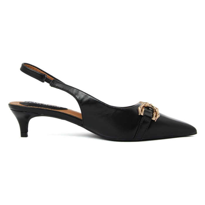 Slingback Donna colore Nero-Altezza tacco:5cm