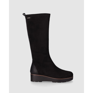 Botas de Tejido - Negro - Tacón: 5 cm