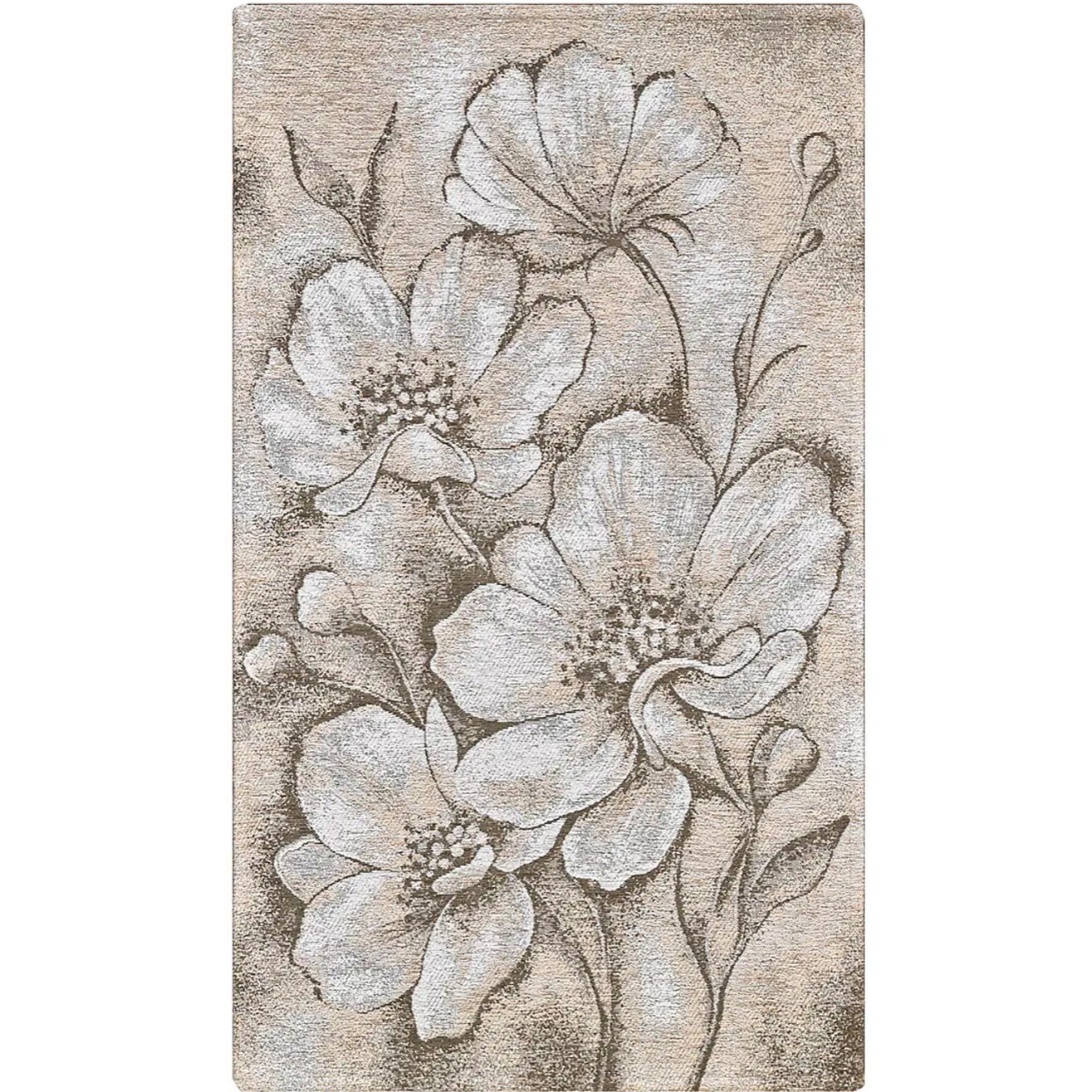 Tappeto Arredo Fiori Lavabile Antiscivolo