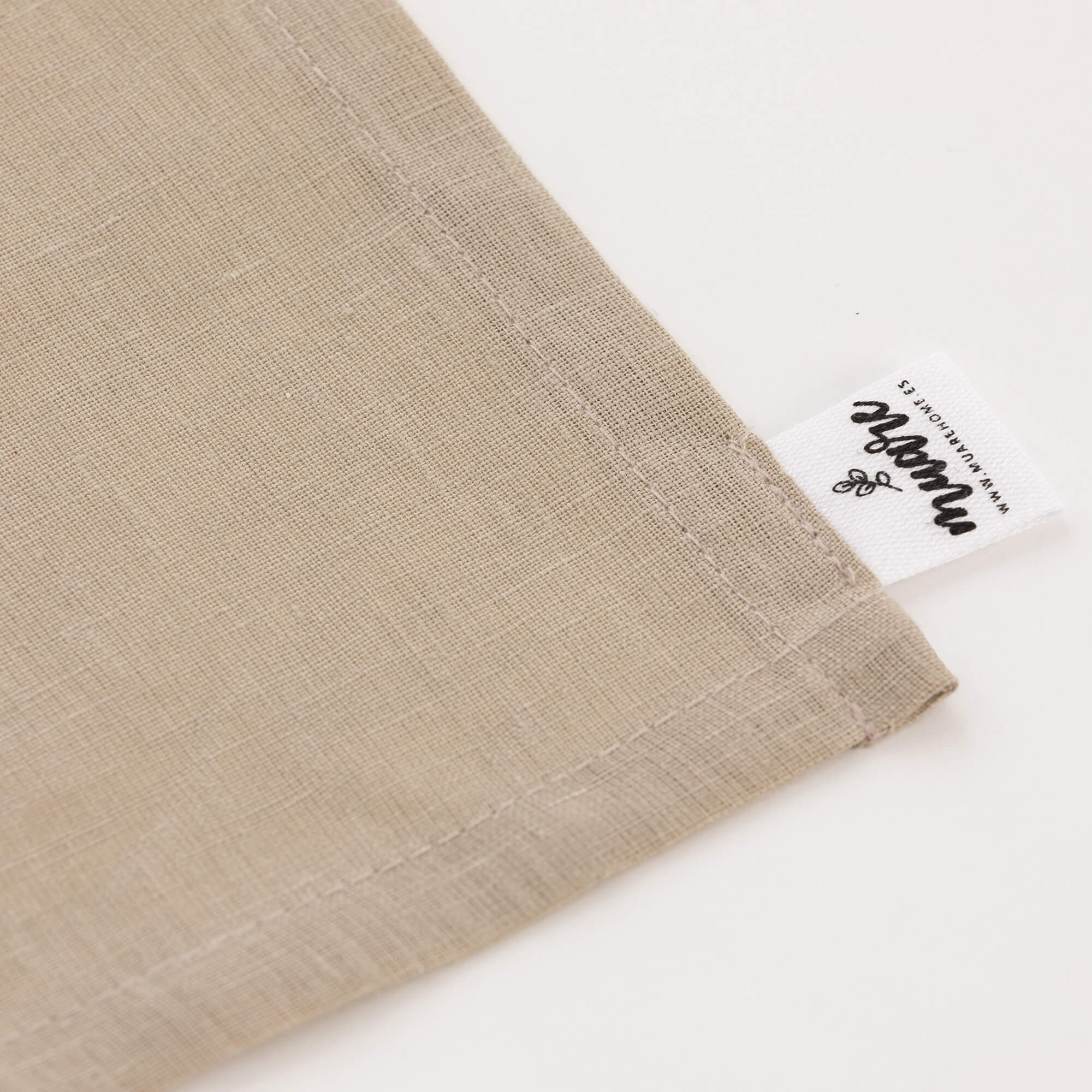 Tablier 100% lin Taupe - 110x69 cm