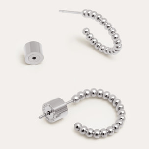 Orecchino Pebble Dots S in Acciaio