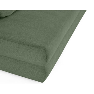 Nora - canapé 3 places convertible avec coffre en tissu texturé - Vert