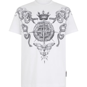 PHILIPP PLEIN Round Neck T-Shirt Wind Rose Tattoo