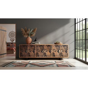 Aparador de Madera de Acacia Estilo Étnico Moderno
