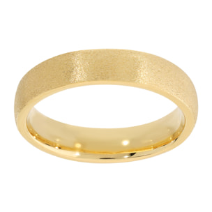 Anello Fedina in Argento 925 placcato Oro Giallo 18Kt con Superficie Satinata