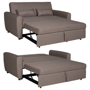 Canapé convertible MATT 2 places taupe