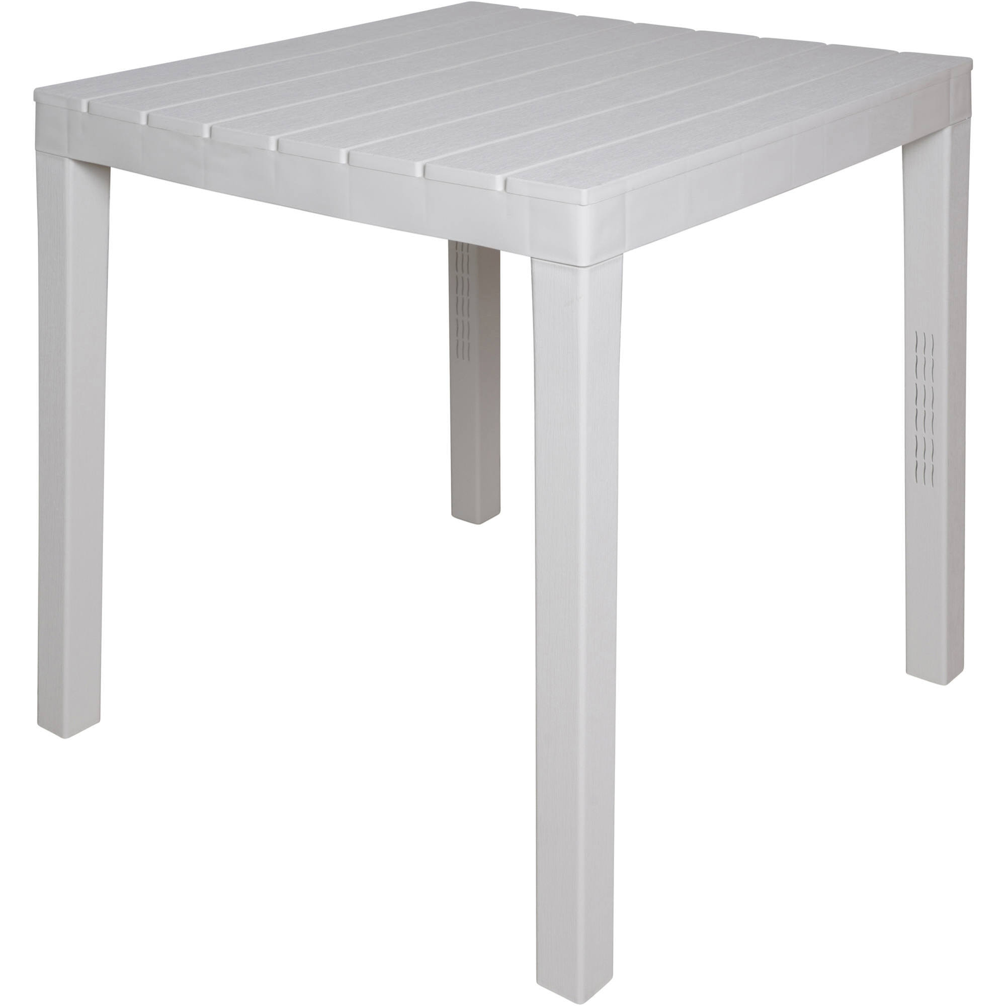 Tavolo da esterno Vicenza, Tavolo quadrato da giardino, Tavolino fisso indoor e outdoor, 100% Made in Italy, 100% Made in Italy, Cm 78x78h72, Bianco