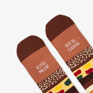 Calcetines "Estás mejor que el turrón" talla 42-46