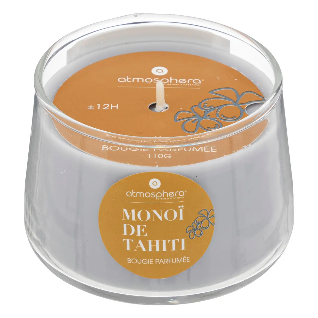 Bougie parfumée "Izor" en verre 100g monoï