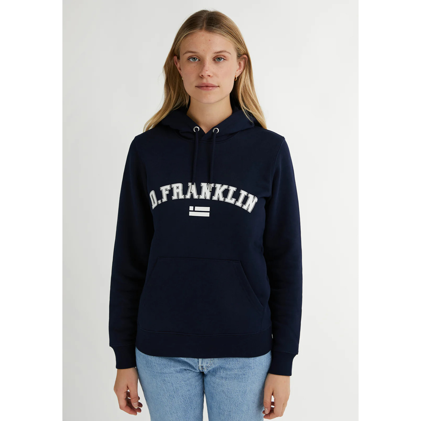 Sudadera Básica Varsity Hoodie en Azul Marino D.Franklin