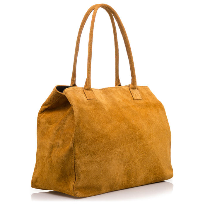 Annagrazia Borsa Shopper Donna.Pelle autentica Camoscio