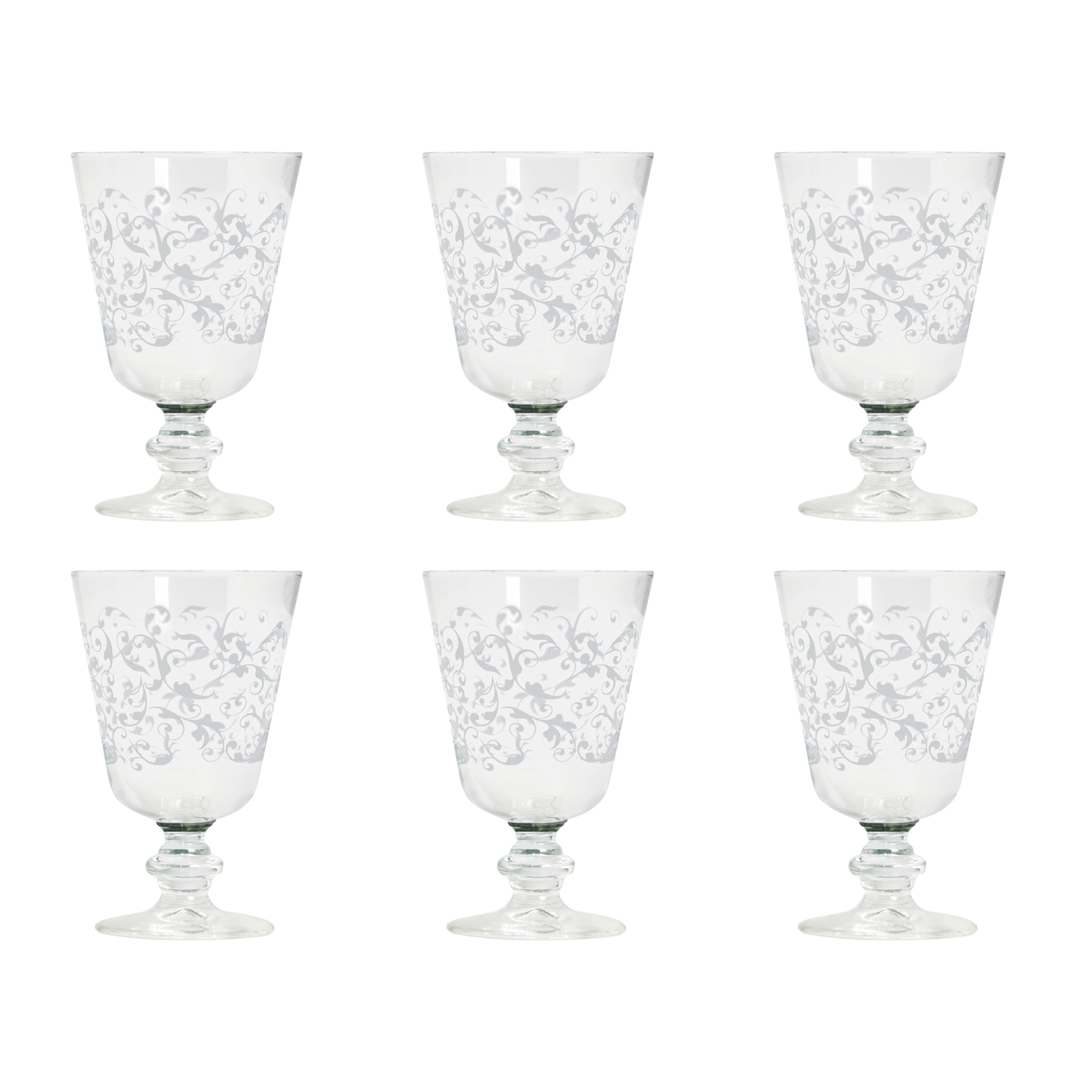 Set de 6 verres à pied Excelsa Domus, verre, 28 cl, blanc