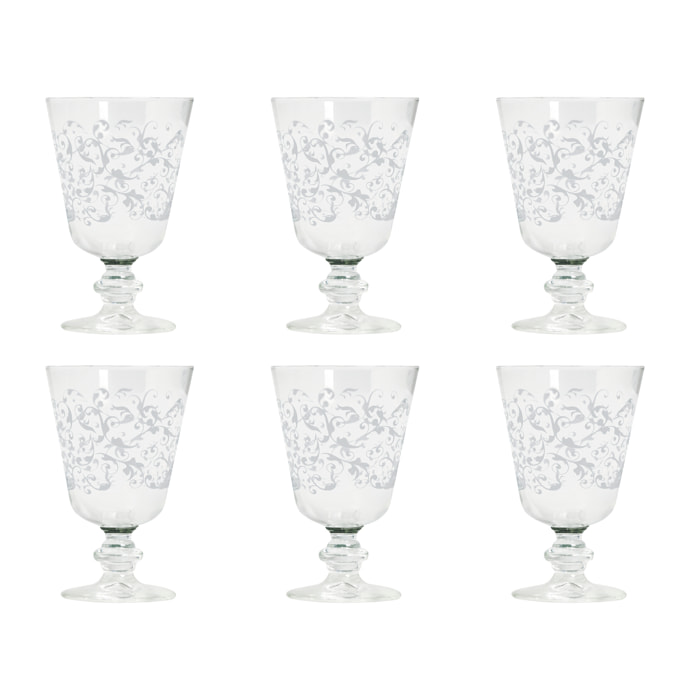 Set de 6 verres à pied Excelsa Domus, verre, 28 cl, blanc