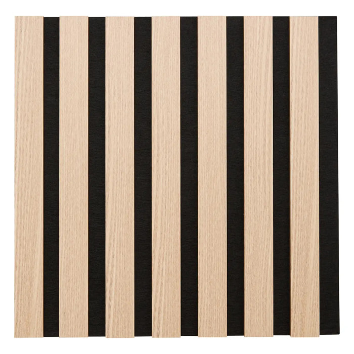 Lot de 3 panneaux décoratifs Colva beige fond noir 30x30cm