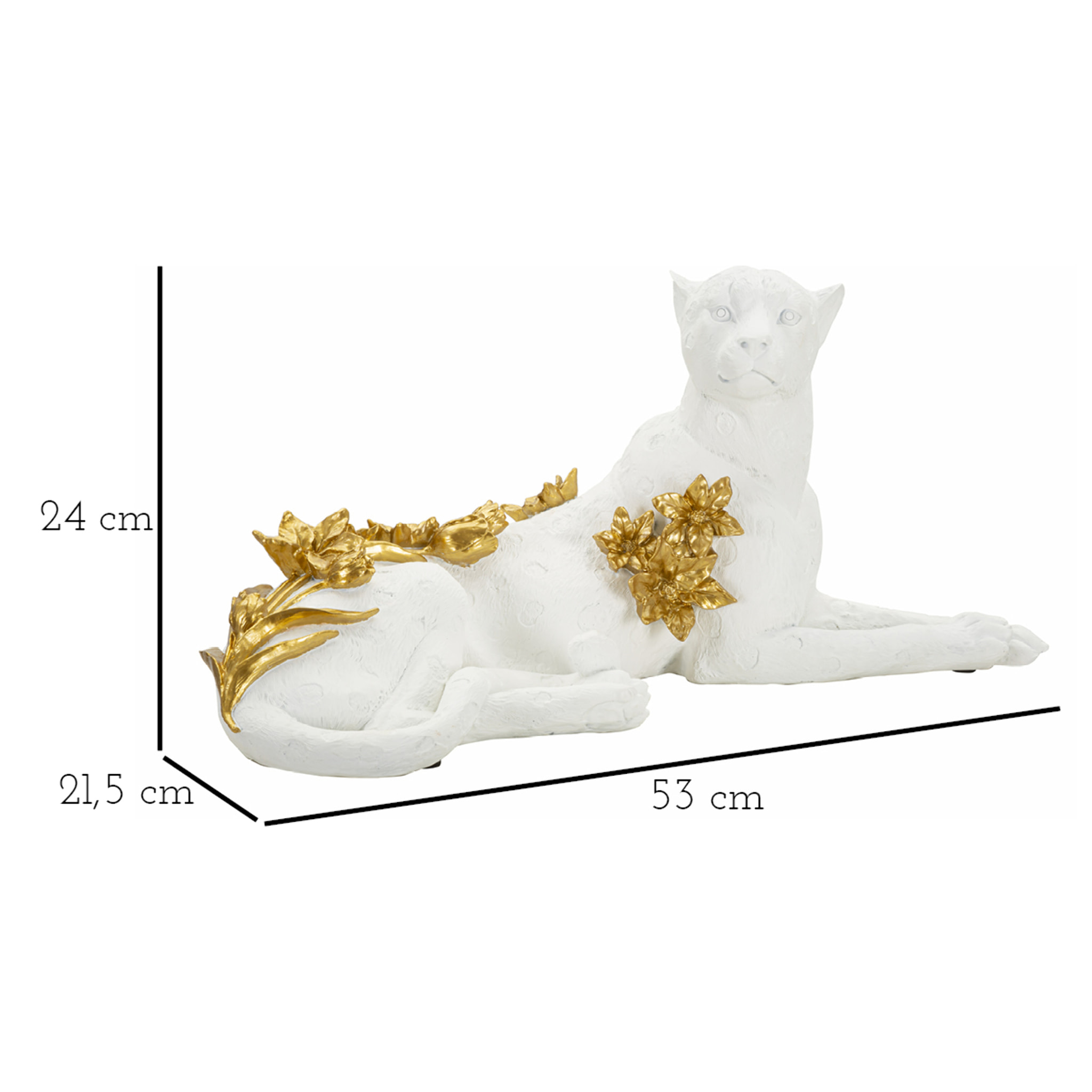 LEOPARDO WHITE/GOLD CM 53X21,5X24