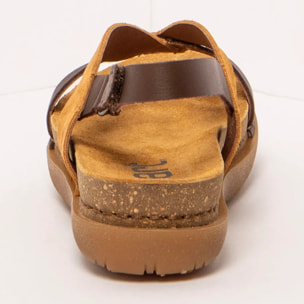 Sandalias 1718 NAPPA-SILK SUEDE BROWN-TOFFEE /RHODES color Brown-toffee