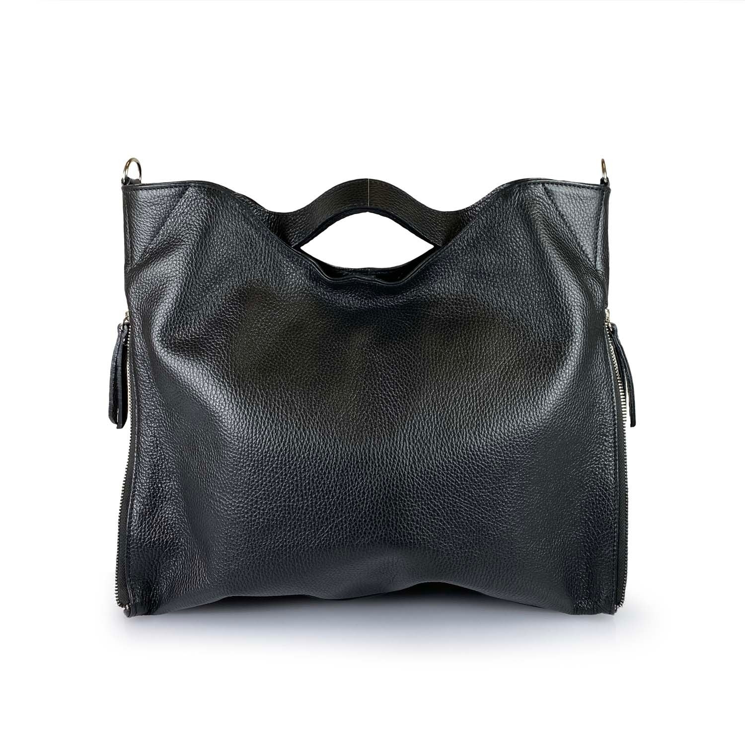 Borse Donna colore Nero-in pelle Made in Italy 39 X 31 X 5cm