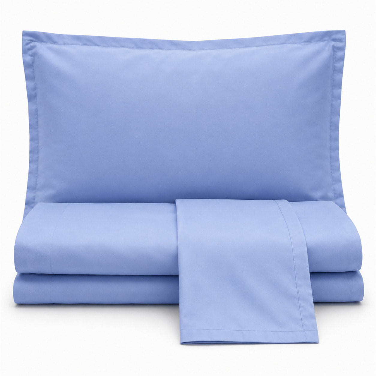 HERMET Completo Letto Matrimoniale in 100% Cotone zerObed_Olympia_Cielo