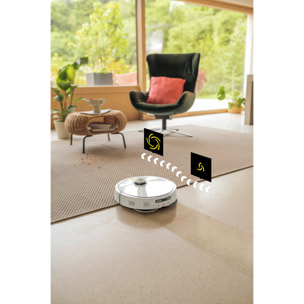 Aspirateur robot laveur KARCHER RVM4 Comfort EXTRA 15000Pa - station de vidange eau/poussière - séchage serpillières - Lidar - 160m²