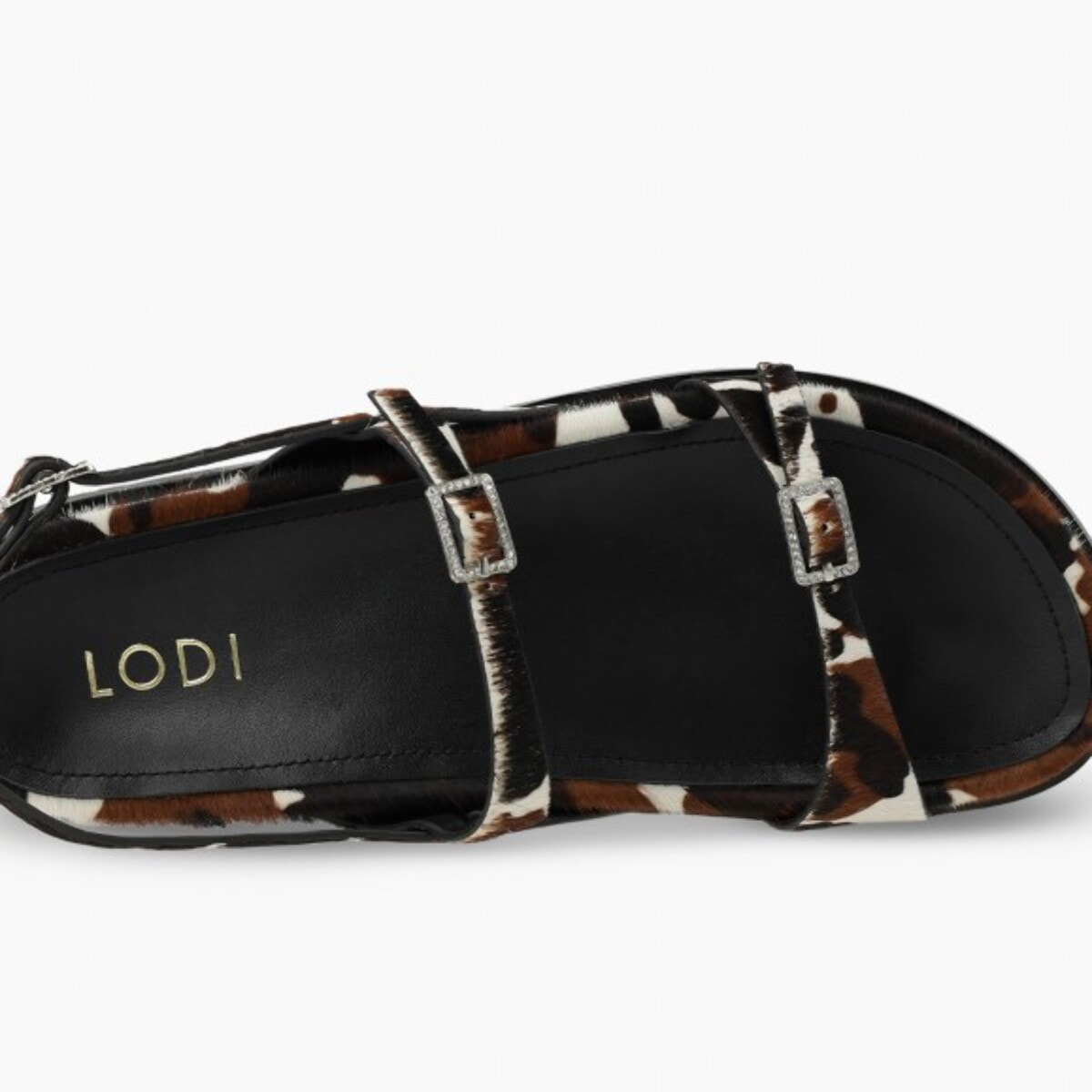 SANDALIAS ANIMAL PRINT NEGRAS A-PEGASO