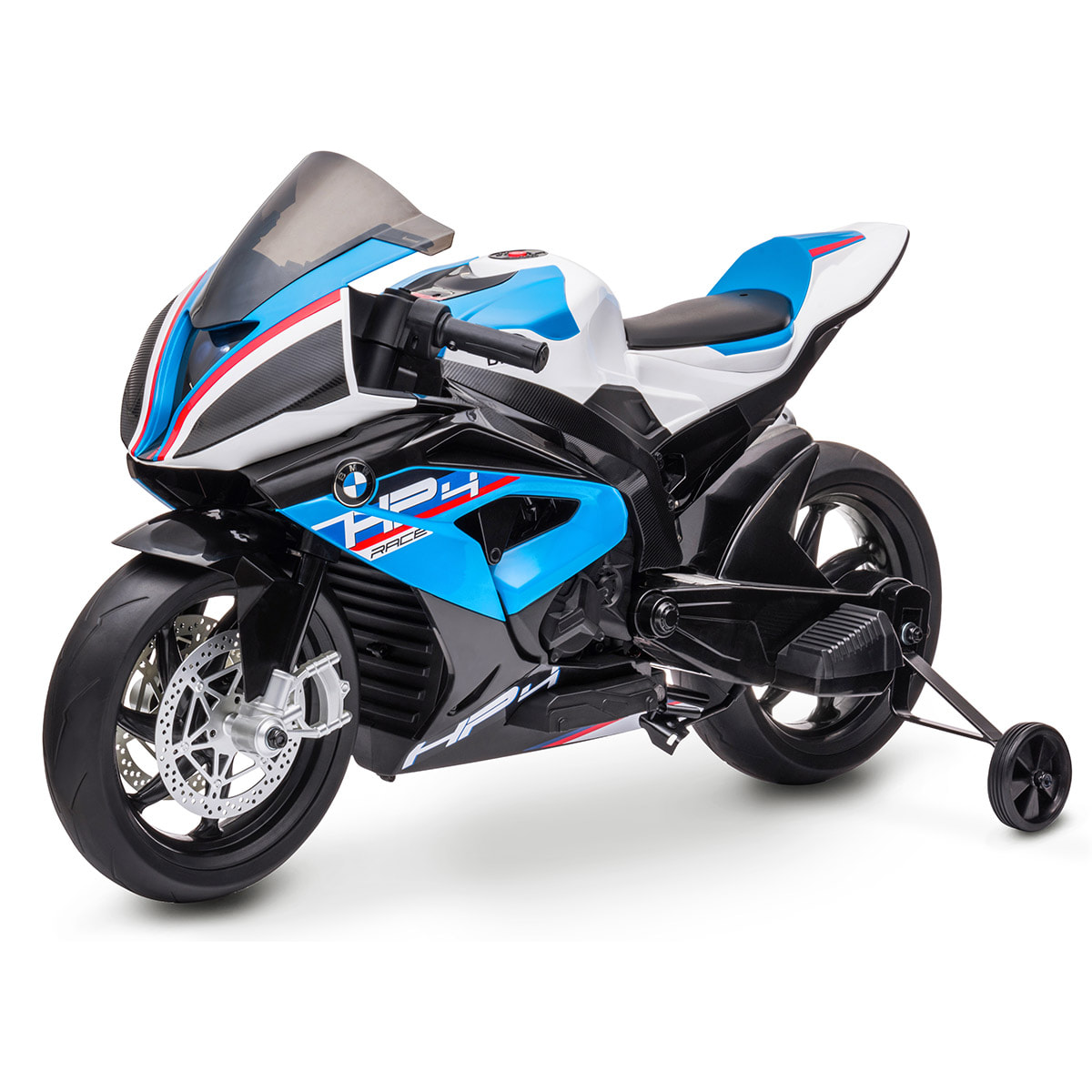 Moto eléctrica niños BMW HP4 Blue 12V recargable triciclo infantil +3 años