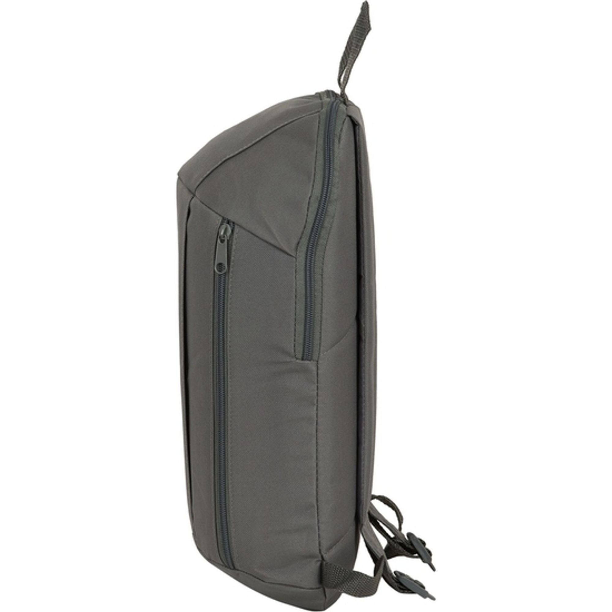 Mini mochila bolsillo vertical safta gris humo