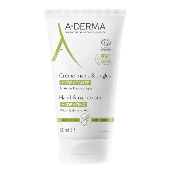 Crème Mains & Ongles - Hydratante à l'Acide Hyaluronique 50 ml
