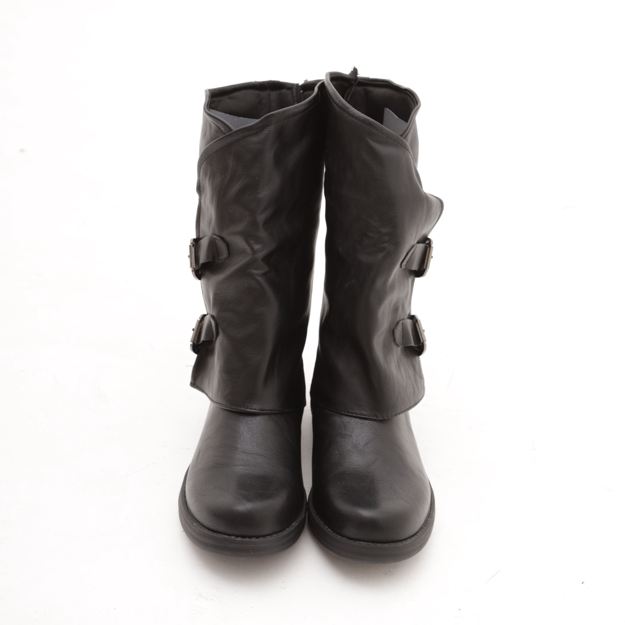 STIVALETTO FIBBIE NERO