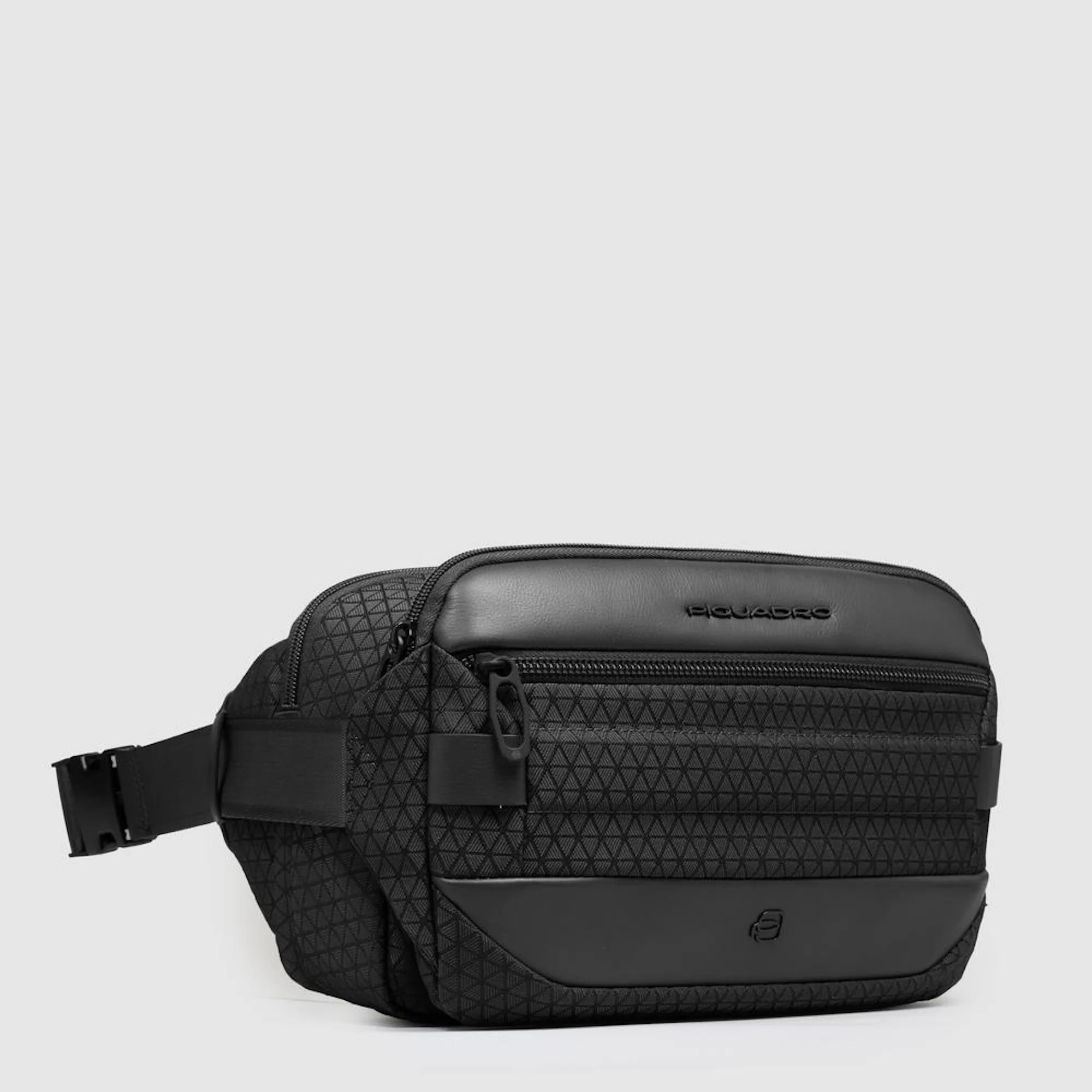 Piquadro Marsupio in tessuto riciclato con sistema di sicurezza antifurto e protezione RFID