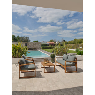 ARACAJU - Salon bas de jardin 4 places en bois d'acacia