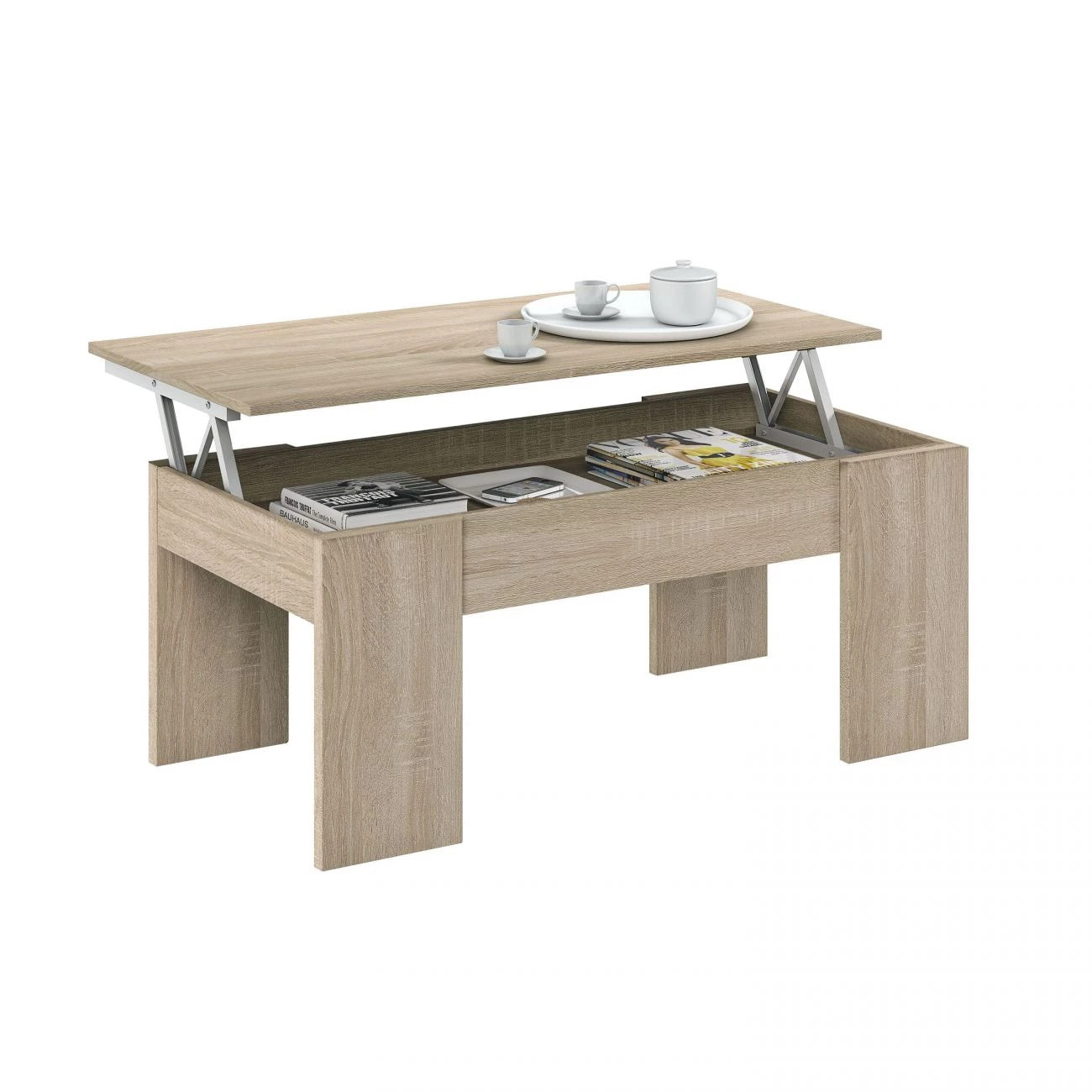 Mesa de centro elevable Low Cost Roble Canadian