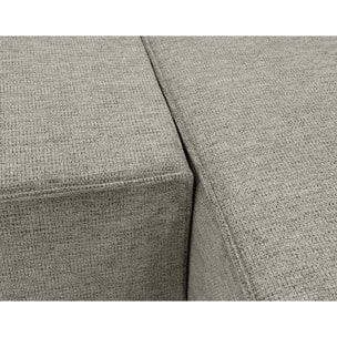 Cezanne - Canapé d'angle réversible 5 places convertible avec coffre en tissu texturé - Gris clair
