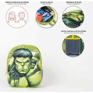 Mochila Infantil 3D Avengers Hulk