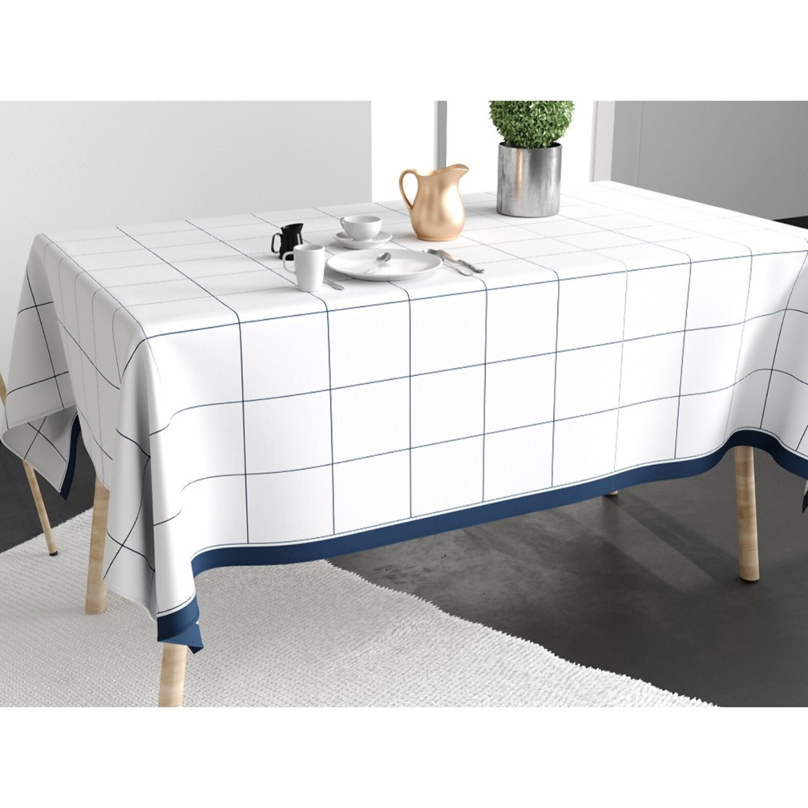 Nappe imprimée Coton Anti Tache Kadri Majorelle