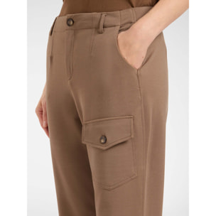 Elena Mirò - Pantaloni con tasca e cinturini al fondo - Marrone