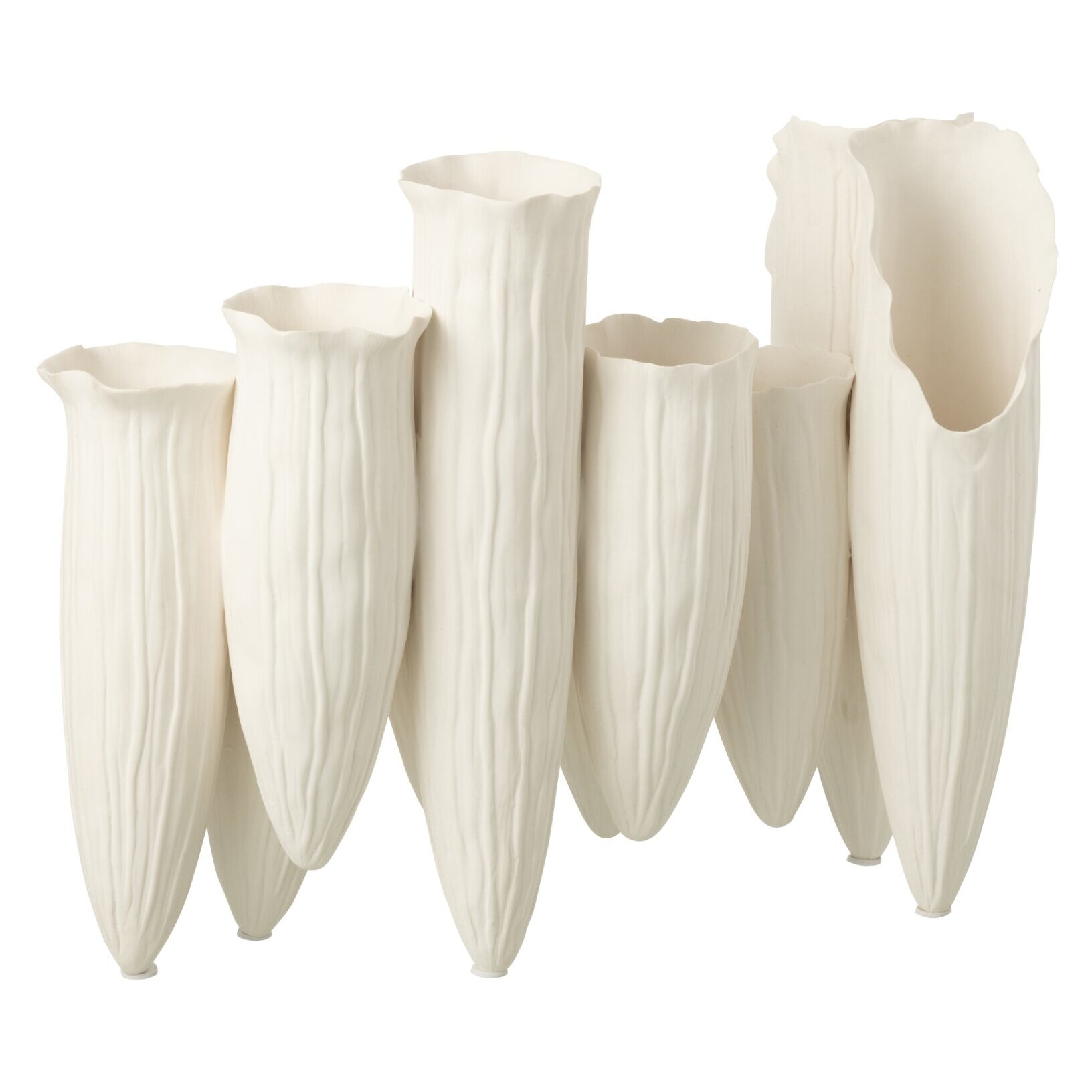 J-Line vase Soliflore Helix Cylindre - céramique - blanc