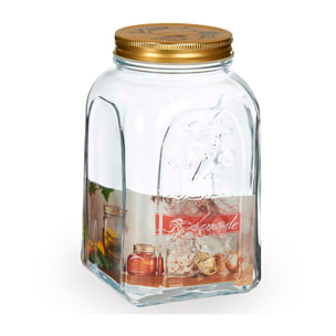 Vasetto di vetro con coperchio in metallo. Design "Homemade" 1500 ml.