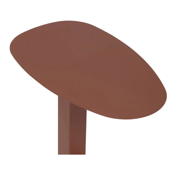 Table d'appoint de jardin Venuzia 50x30x50cm acajou