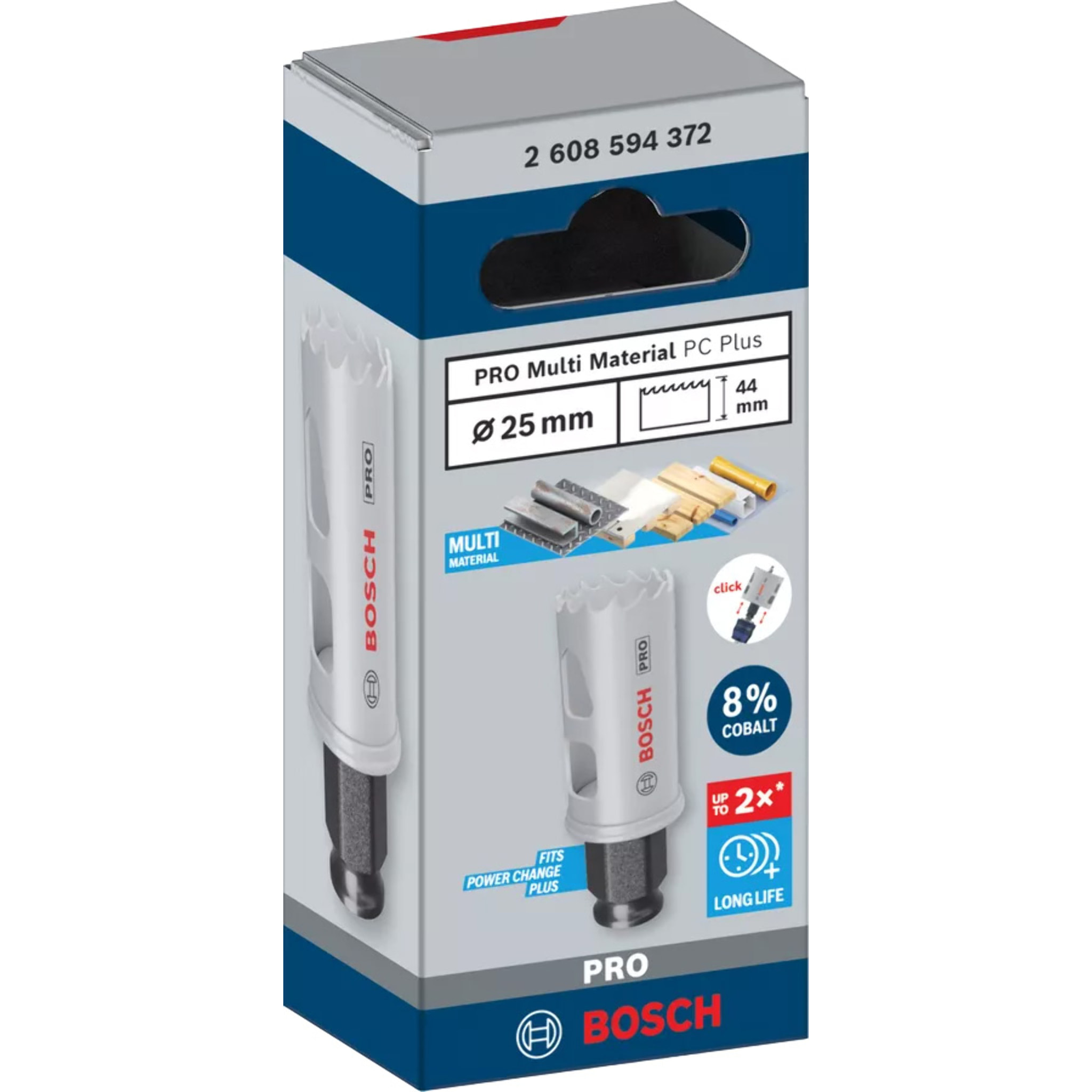 Scie trépan PRO Multi Material Power Change Plus - BOSCH - D.25