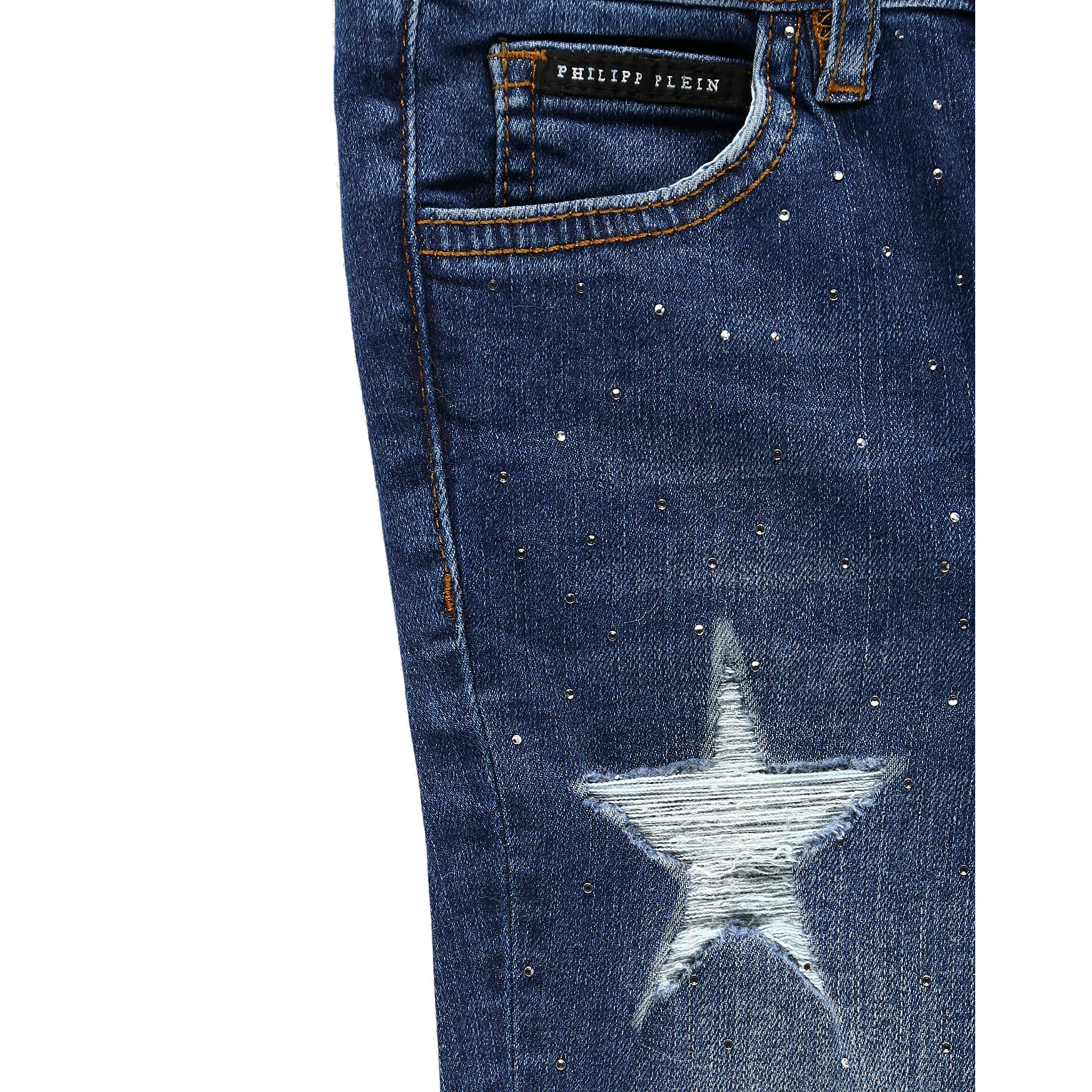 PHILIPP PLEIN Denim Trousers STARS