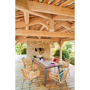 Lot de 2 fauteuils de jardin "Lambada" sésame en acier traité époxy