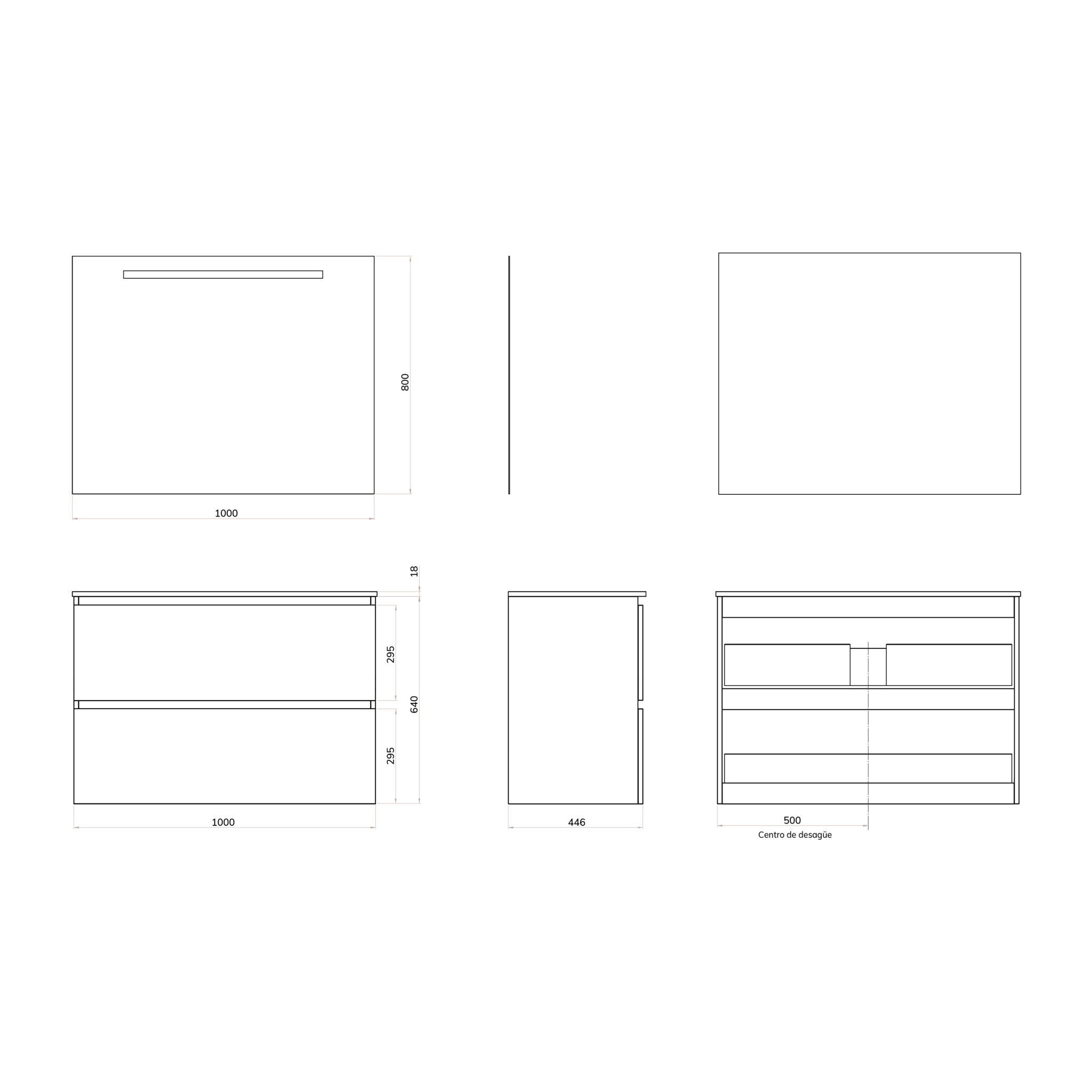 Ensemble de salle de bain SEA Alday, 100cm, Bois Teck